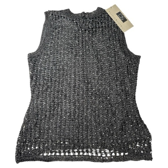 Debbie Shuchat Sleeveless Top Black with Sequins - Picture 7 of 7